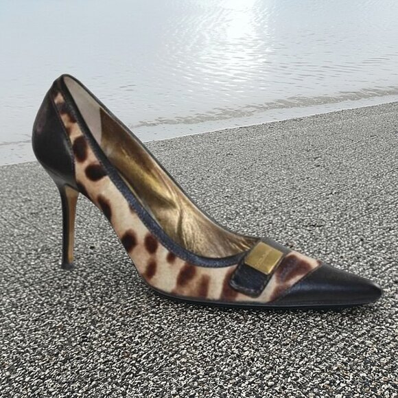 Dolce & Gabbana Shoes - Dolce & Gabbana Leopard Print Leather And Pony Skin Pumps Size 39 (US 9)